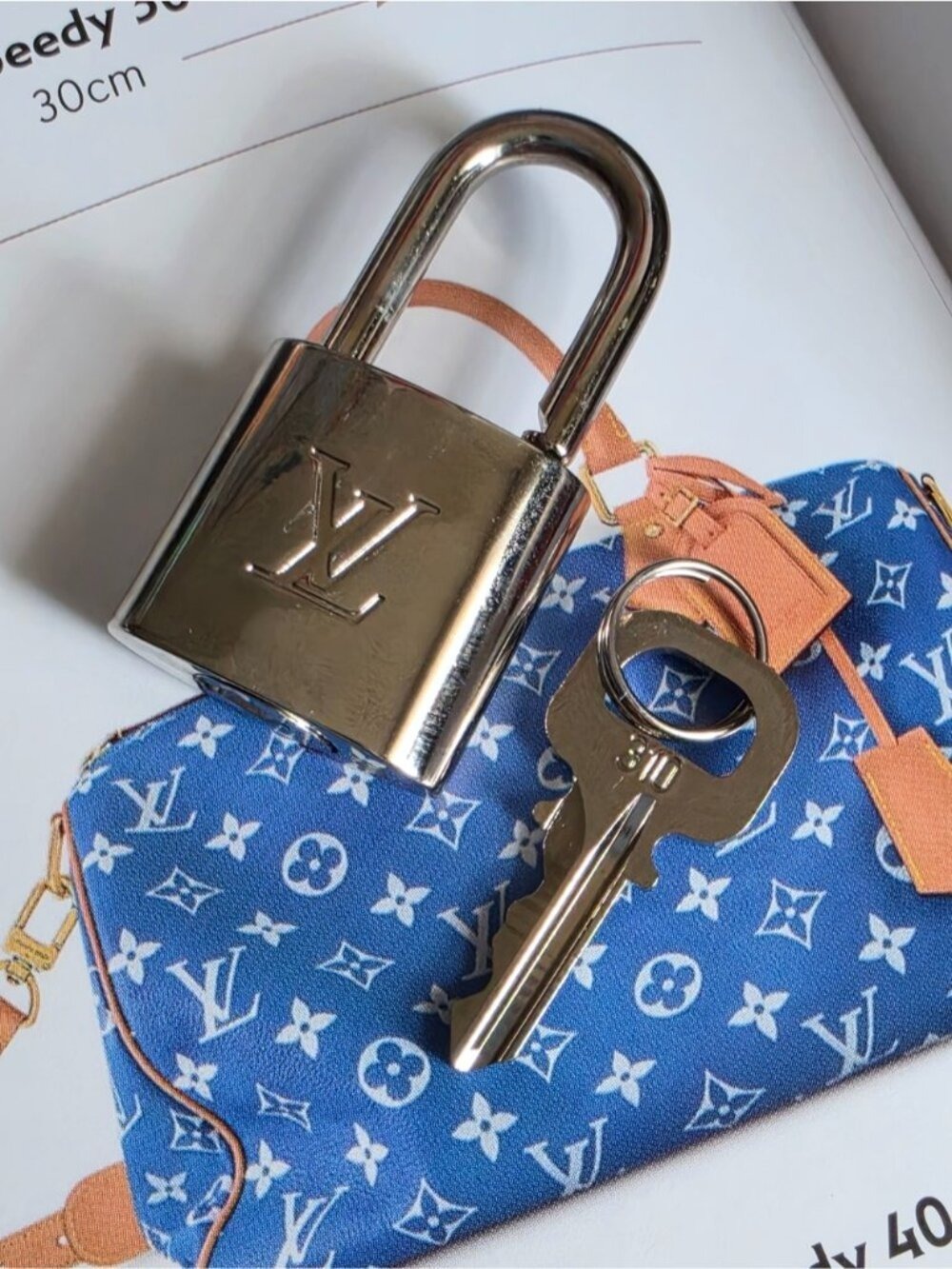 Louis Vuitton Silver Padlock with 1 Key # 310